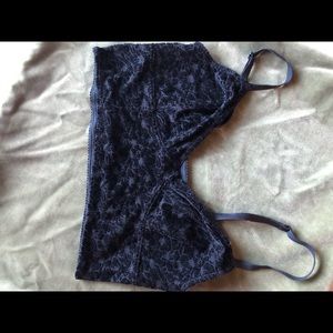 Free people black bralette.